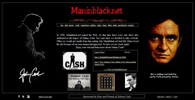 Man In Black website returns January 1st, 2014